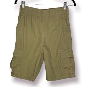 Childrens Place Boys Size 14 Tan Elastic Waistband Casual Khaki Cargo Shorts